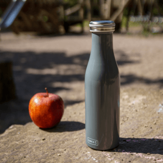 butelka termiczna, stalowa, 0,5 l, szara