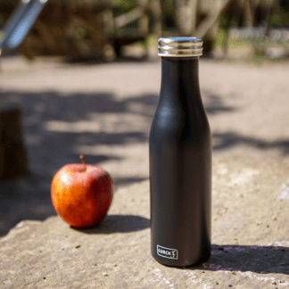 butelka termiczna, stalowa, 0,5 l, czarna