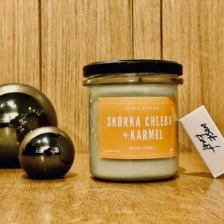 SKÓRKA CHLEBA+KARMEL  Sojowa świeca zapachowa